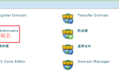 cPanel虚拟主机管理系统绑定二级域名