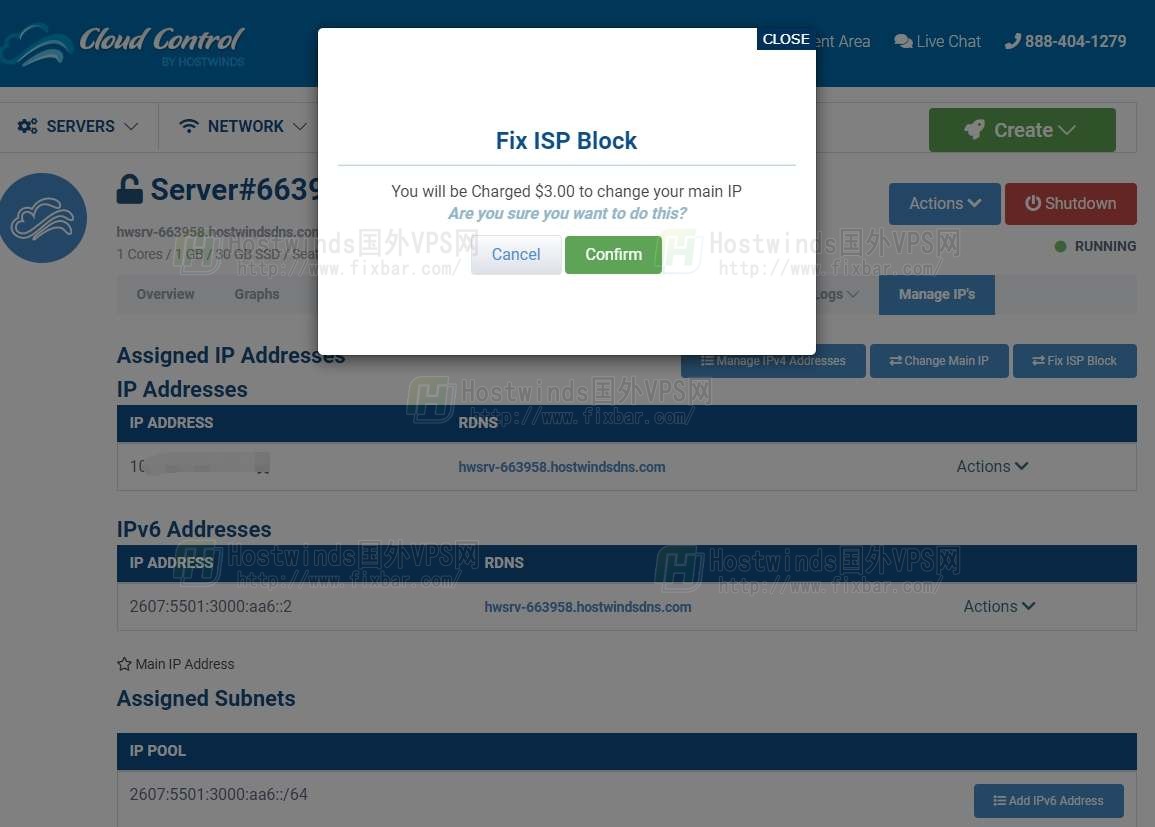 Hostwinds Fix ISP Block