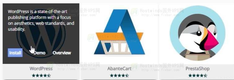 找到Wordpress，然后点击install，进行安装