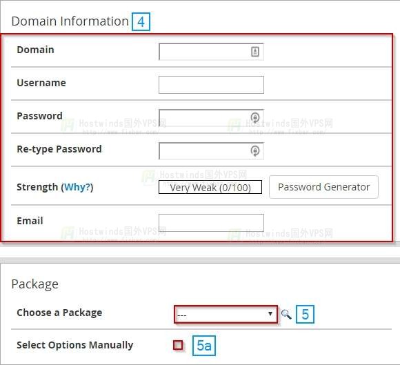 Hostwinds 如何创建cPanel帐户？
