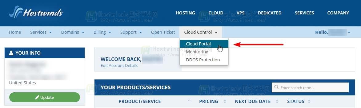 从Hostwinds的Cloud Portal修复网络的教程