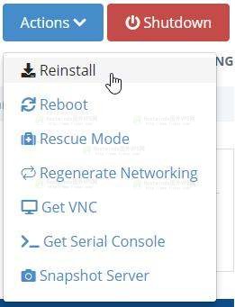 hostwinds服务器重新安装Virtualmin