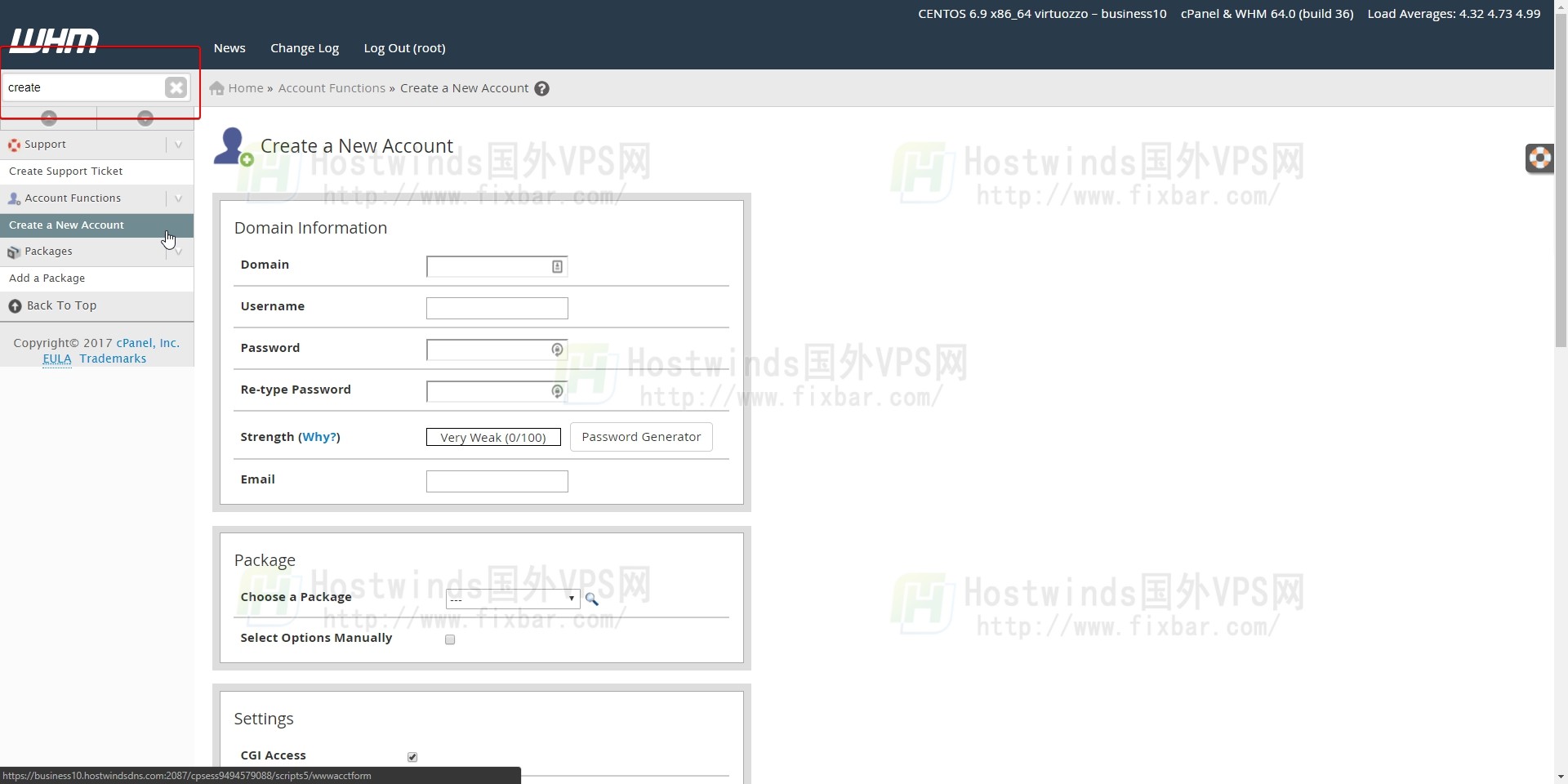 hostwinds教程