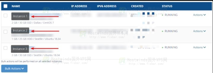 选择要修复的实例