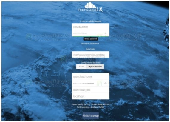 使用 Apache 创建 OWNcloud 配置文件