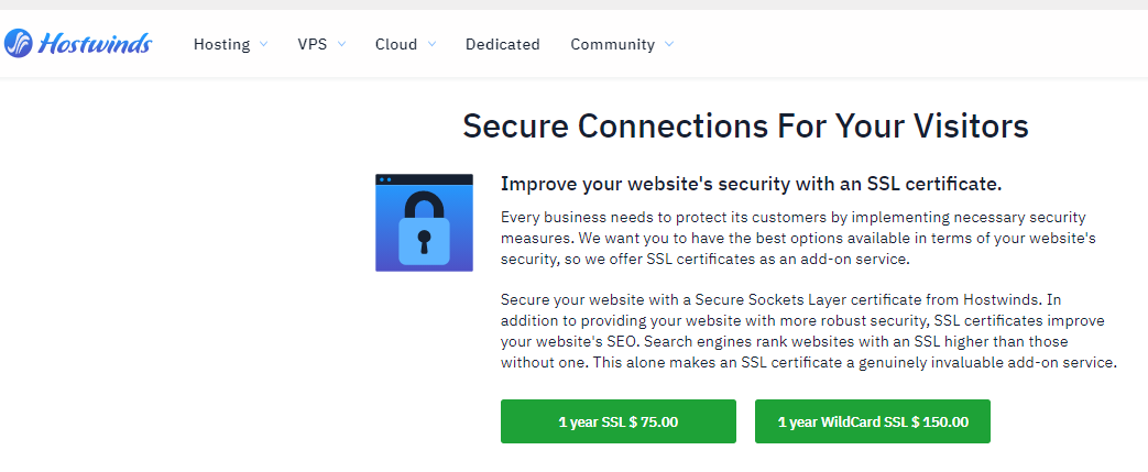 Hostwinds上续订SSL证书